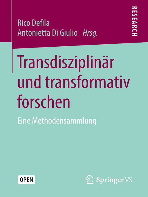 Title details for Transdisziplinär und transformativ forschen by Rico Defila - Available